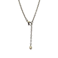Single Round Freshwater Pearl Necklace with Stainless Steel Silver Chain-Necklaces- Creative Jewelry by Marcia
